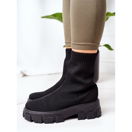 PS1 Workery Z Elastycznej Tkaniny Na Platformie Czarne Inspiration 2