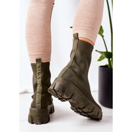 PS1 Workery Z Elastycznej Tkaniny Na Platformie Zielone Inspiration 2