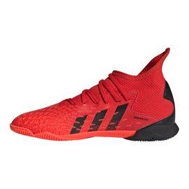 Buty piłkarskie adidas Predator Freak.3 In Jr FY6288 czerwone pomarańcze i czerwienie 1