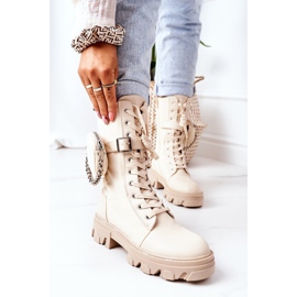 PS1 Ocieplane Workery Z Nerką Beżowe Look At Me beżowy 2