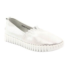 Półbuty damskie Filippo DP068 srebrne szare 1