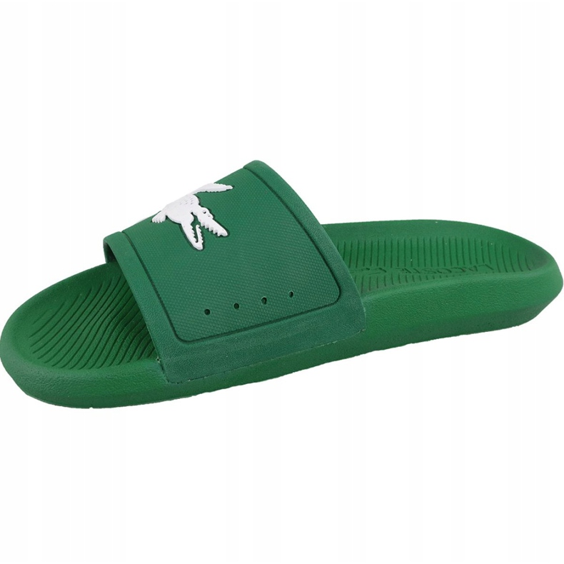 Klapki Lacoste Croco Slide 119 1 M 737CMA00181R7 zielone 1