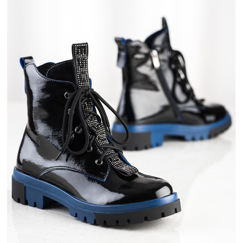 ARTIKER Skórzane Czarne Workery 1