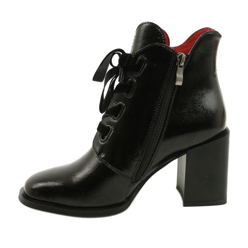 Stylowe Botki na słupku czarne Filippo DBT3109/21 BK 1