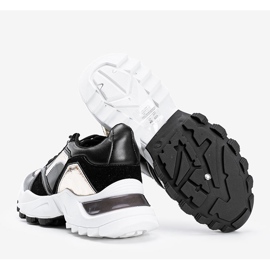 Czarne sneakersy z metalicznymi wstawkami Gordani 3