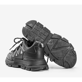 Czarne sneakersy z odblaskowymi wstawkami Filua 1