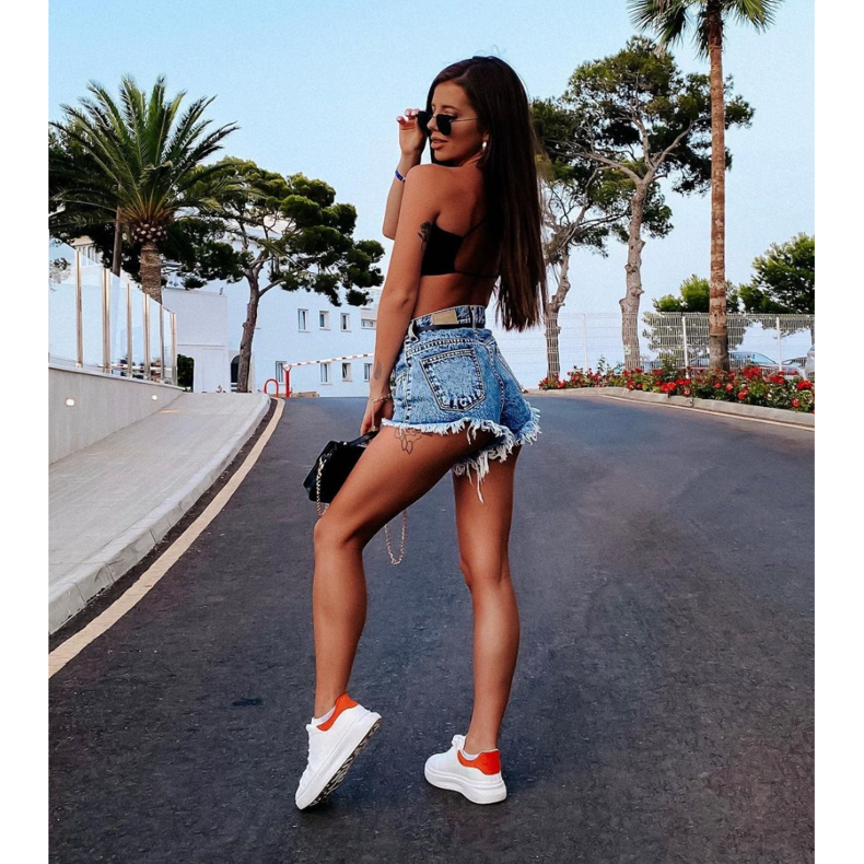 SHELOVET Białe Sneakersy Na Platformie 1