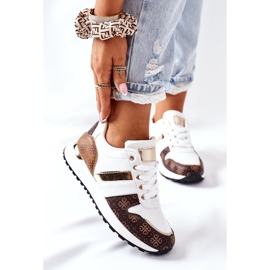 Sportowe Buty Sneakersy Białe Next brązowe 2