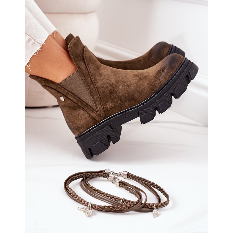 PS1 Ocieplane Botki Sztyblety Ciemnozielone Good Idea 1