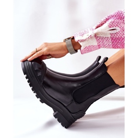 Ocieplane Botki Sztyblety Czarne Time Off 1