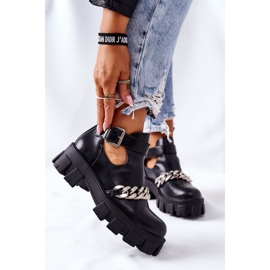 PS1 Botki Z Łańcuszkiem Czarne Torment 2