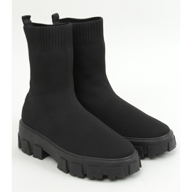 Botki skarpetkowe czarne PP01P Black 1