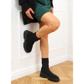 Botki skarpetkowe czarne PP01P Black 3