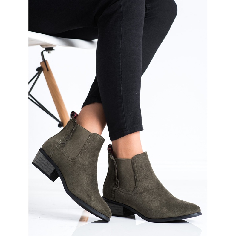 J. Star Zielone Botki Na Niskim Słupku 2