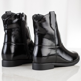 J. Star Czarne Kowbojki Na Koturnie 1