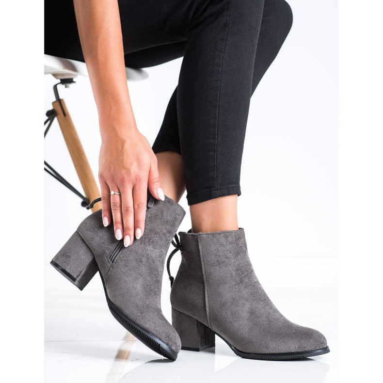 J. Star Botki Z Wiązaniem szare 2