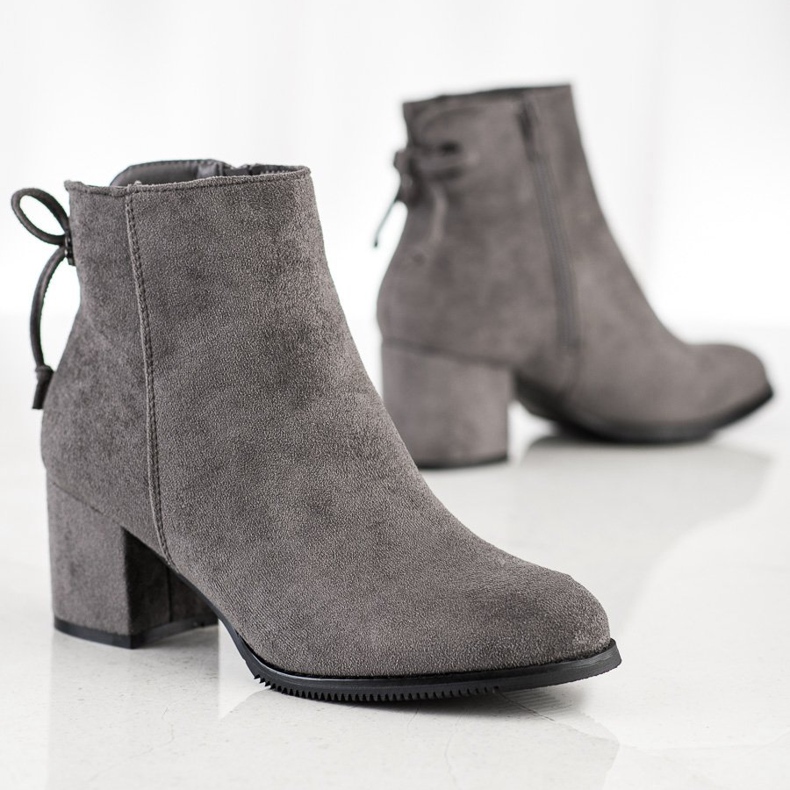 J. Star Botki Z Wiązaniem szare 1