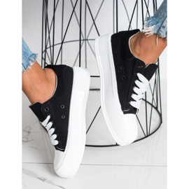 Goodin Klasyczne Trampki Na Platformie czarne 1