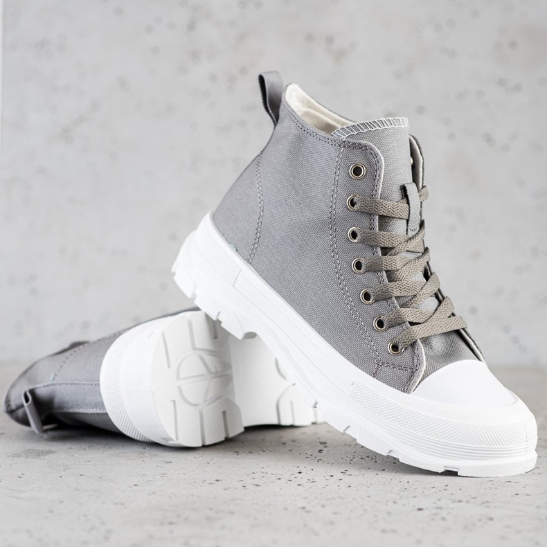 Goodin Wysokie Szare Trampki 1