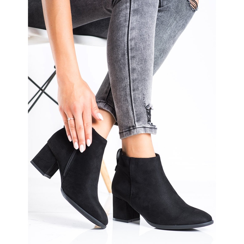 Klasyczne Czarne Botki VINCEZA 2