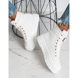 Goodin Trampki Na Platformie Z Kieszonką białe 2