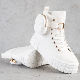 Goodin Trampki Na Platformie Z Kieszonką białe 1