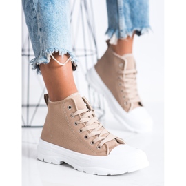 Goodin Wysokie Brązowe Trampki 2