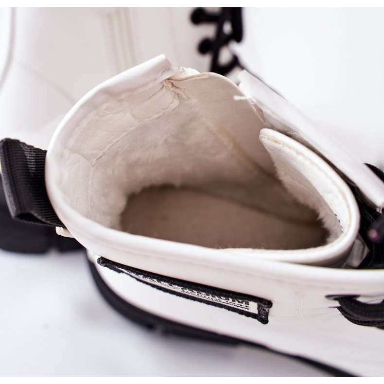 S.Barski Dziecięce Ocieplane Botki Białe Fincastle 1