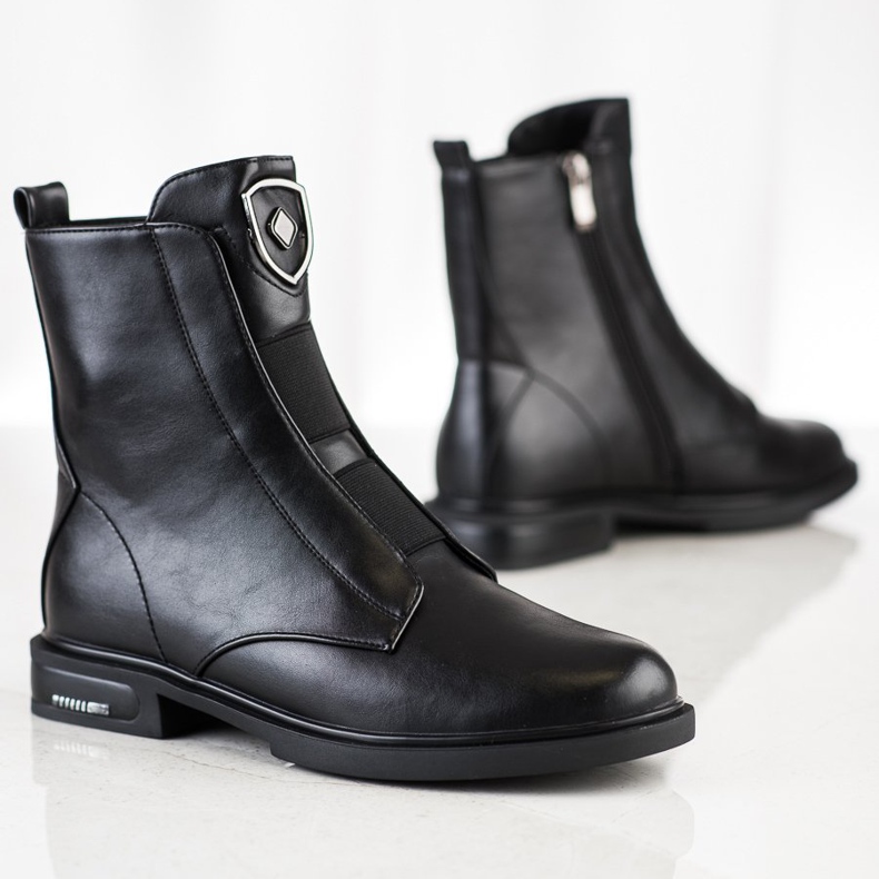 Filippo Modne Botki Z Ociepleniem czarne 1