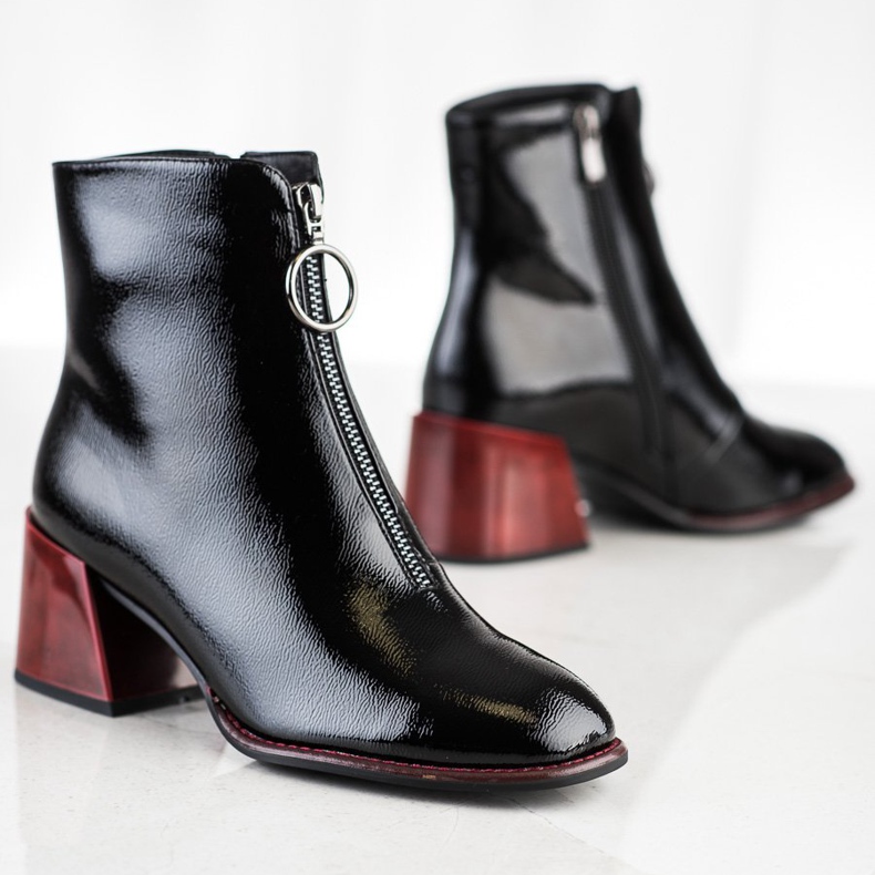 Filippo Stylowe Botki Na Suwak czarne 1