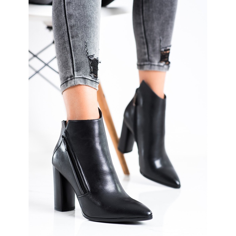 Filippo Stylowe Botki W Szpic czarne 1