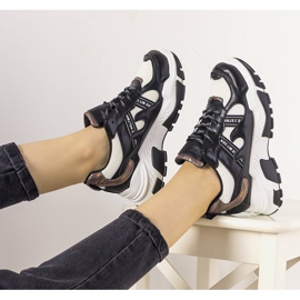 Czarne sneakersy z holograficznymi wstawkami Allisone 1