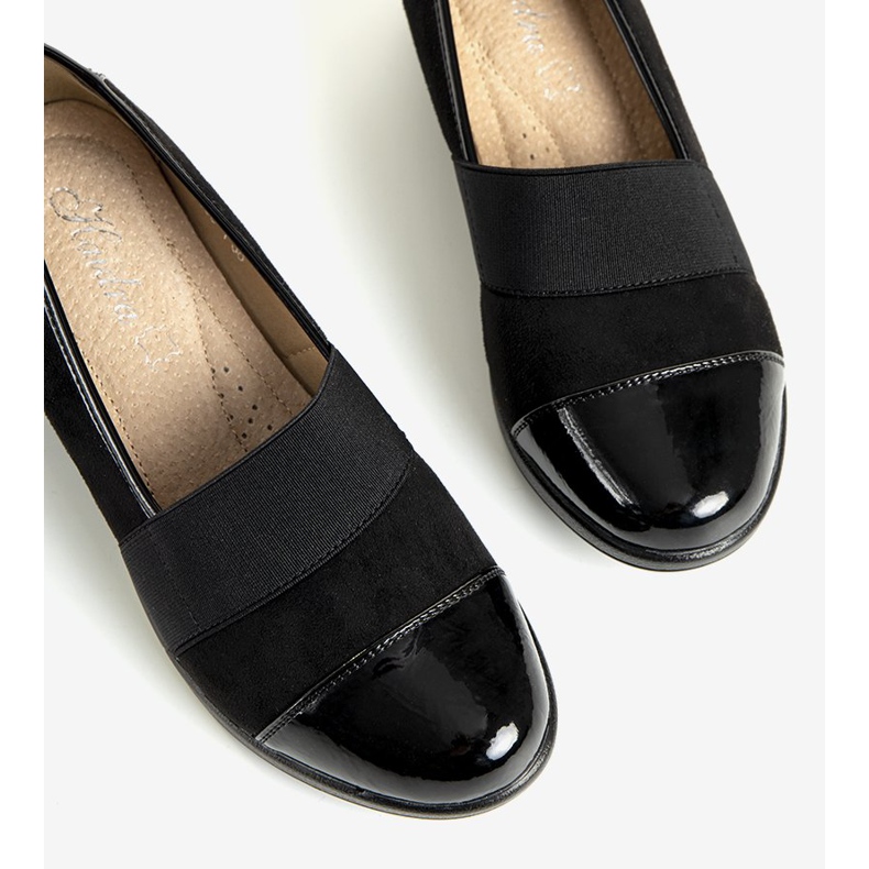 Czarne półbuty na koturnie Bellissima 1