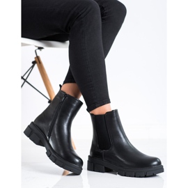 S. BARSKI Botki Na Platformie S.BARSKI czarne 2