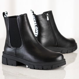 S. BARSKI Botki Na Platformie S.BARSKI czarne 1