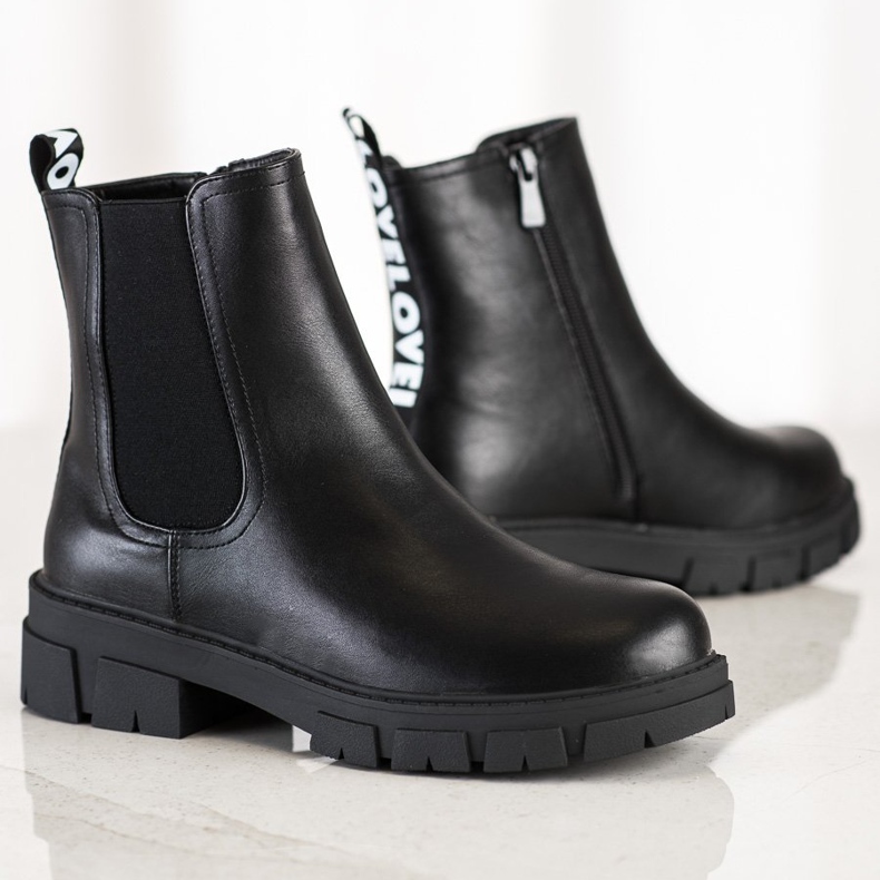 S. BARSKI Botki Na Platformie S.BARSKI czarne 1