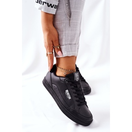 Damskie Skórzane Tenisówki Memory Foam Big Star II274320 Czarne 2