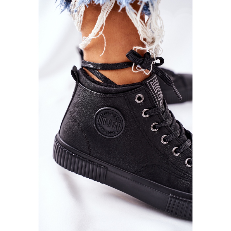 Wysokie Ocieplane Trampki Big Star II274157 Czarne 1