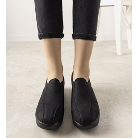 Czarne półbuty na wysokiej podeszwie Spike 1