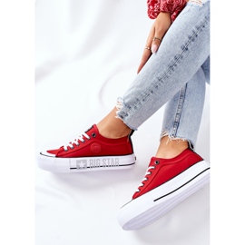 Tenisówki Na Platformie Big Star II274025 Czerwone 1