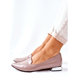 Mokasyny Na Srebrnym Obcasie Laura Messi 2013 Cappuccino wielokolorowe 1