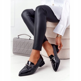 Eleganckie Mokasyny S.Barski Premium Lakierowane Czarne 5