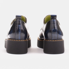 Marco Shoes Mokasyny Chiara ze skóry przecieranej czarne niebieskie 7