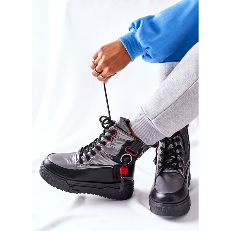 PB1 Damskie Trapery Srebrne Cascia czarne szare 1