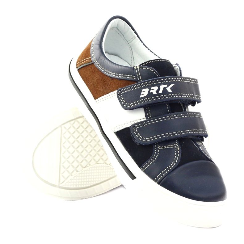 Półbuty chłopięce Bartek 15607 granatowe wielokolorowe brązowe białe 3