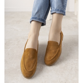 Camelowe mokasyny na płaskim obcasie Downtown brązowe 1