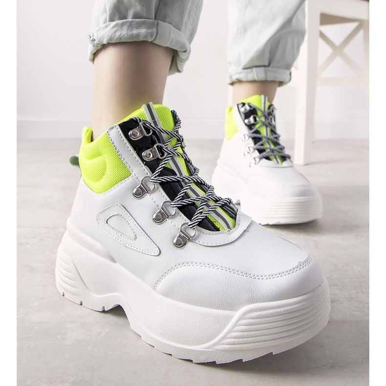 Białe sneakersy na wysokiej podeszwie Eloquence 1