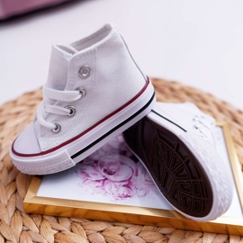 FRROCK Dziecięce Trampki Klasyczne Wysokie Białe Filemon 1