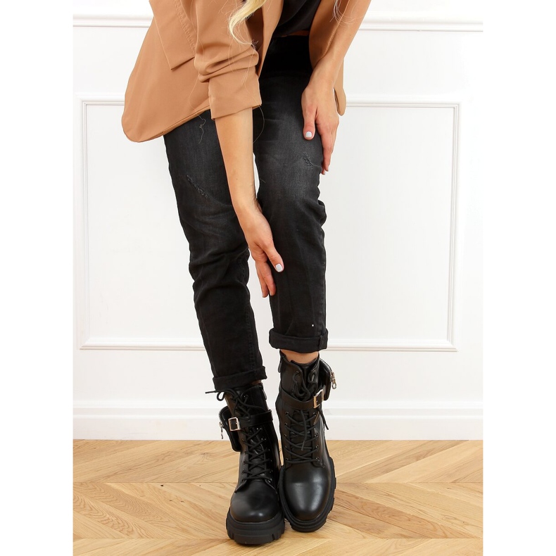 Workery z sakiewką czarne 168-291 Black 1