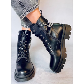 Workery z łańcuszkami czarne RQ381 Black 2